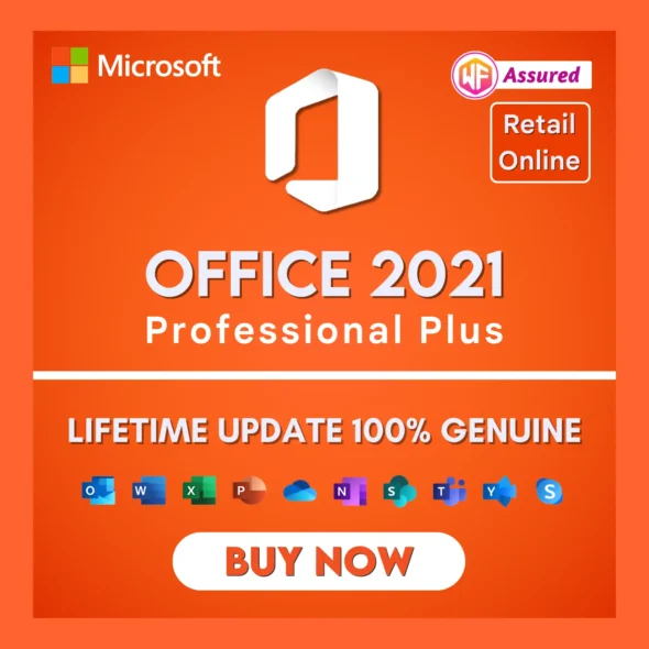 Office 2021 Professional Plus For 5PC With Lifetime Update [Retail Online]