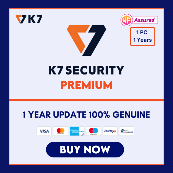 K7 antivirus premium 1 Pc for 1 Year Updates.