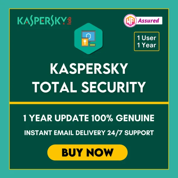 Kaspersky Total Security 1 User For 1 Year Updates.